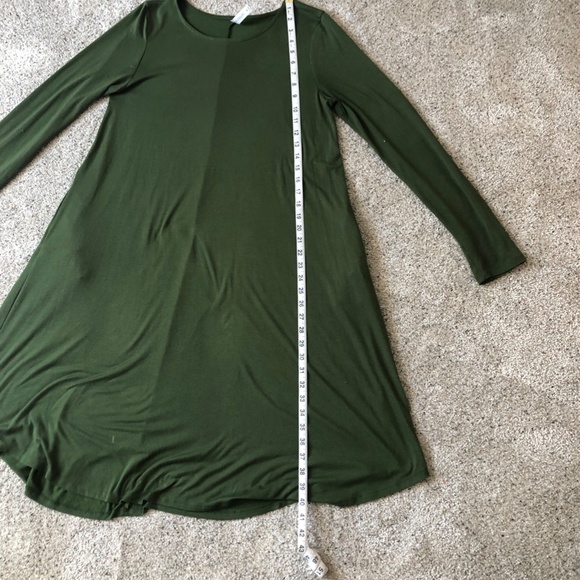 Zenna Outfitters Swing Dress - Olive Green - M - Pockets - Picture 6 of 7